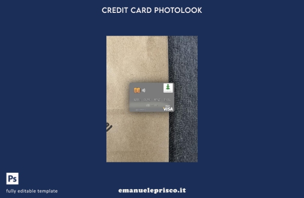 modello frontale photolook per carta di debito visto della Eden Commercial Bank 